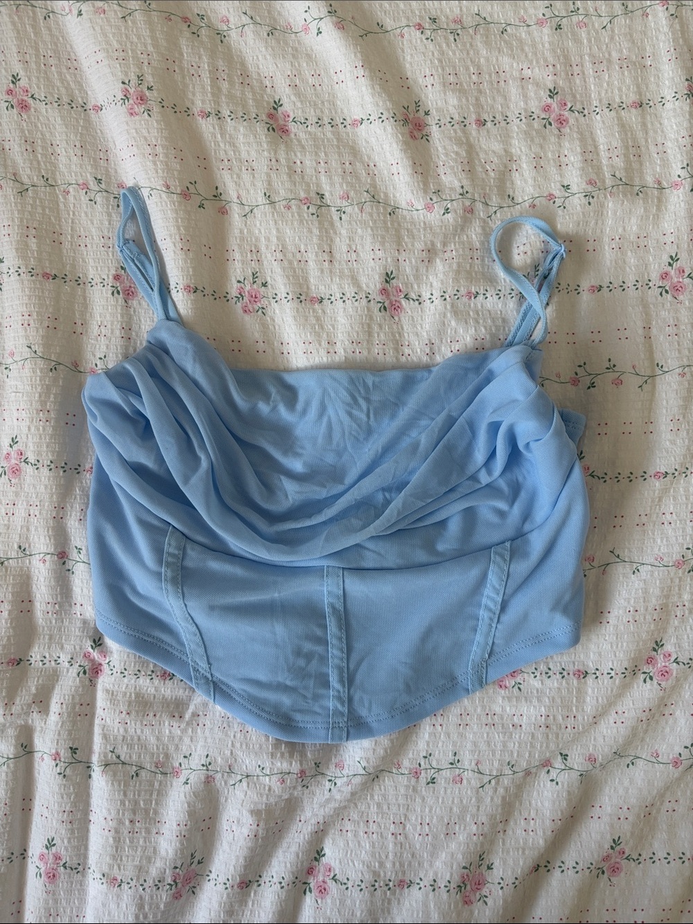 Light Blue Draped Cami Top